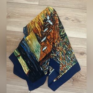 Van Gogh Cafe Terrace Silk Scarf